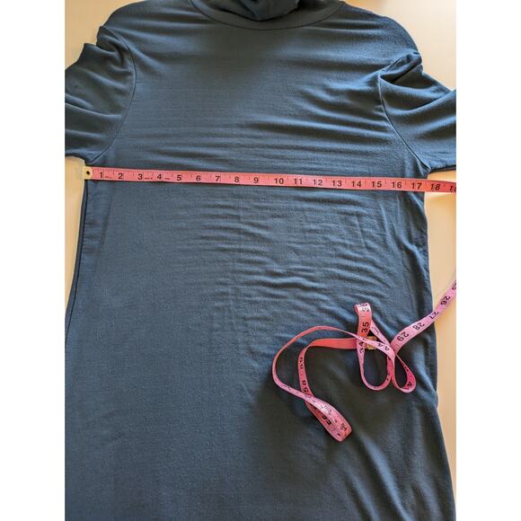 Majestic Filatures Dress French Terry Cowl Deluxe Tee Minimalist Blue Size M - Picture 8 of 10